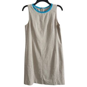 Saks Fifth Avenue Black Label Linen Blend Shift Dress Size 2